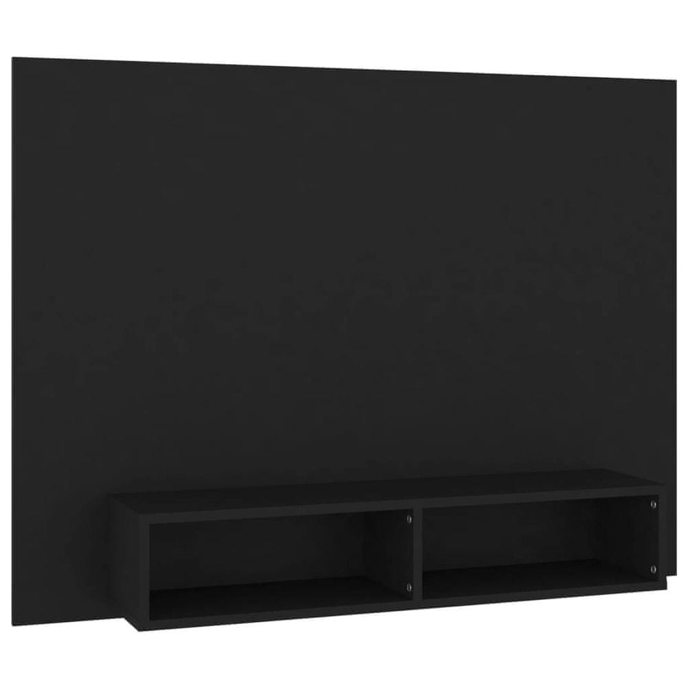 Vidaxl Nástenná TV skrinka čierna 120x23,5x90 cm drevotrieska